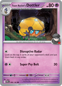 Team Rocket's Dottler card art