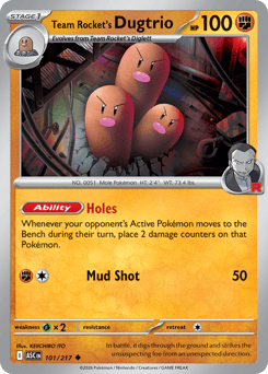 Team Rocket's Dugtrio card art