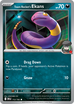 Team Rocket's Ekans card art