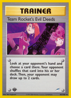 Team Rocket's Evil Deeds card art