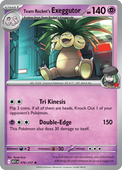 Team Rocket's Exeggutor card art