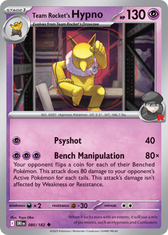 Team Rocket's Hypno card art