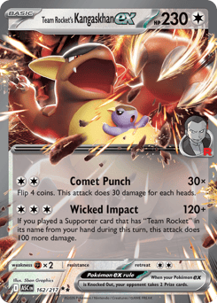 Team Rocket's Kangaskhan ex card art