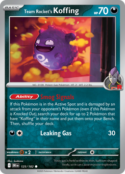Team Rocket's Koffing card art