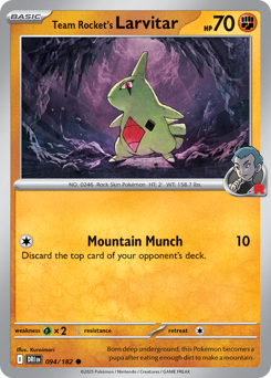 Team Rocket's Larvitar card art