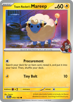 Team Rocket's Mareep card art