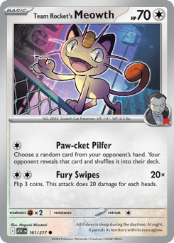 Team Rocket's Meowth card art