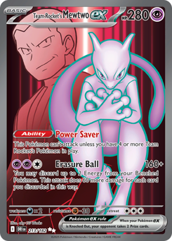 Team Rocket's Mewtwo ex card art