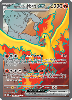 Team Rocket's Moltres ex card art