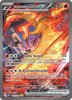 Team Rocket's Moltres ex card art