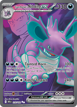 Team Rocket's Nidoking ex card art