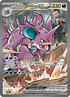 Team Rocket's Nidoking ex card art