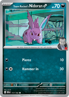 Team Rocket's Nidoran♂ card art