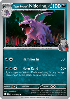 Team Rocket's Nidorino card art