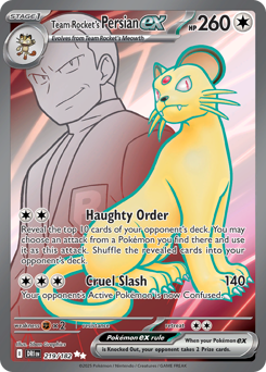 Team Rocket's Persian ex card art
