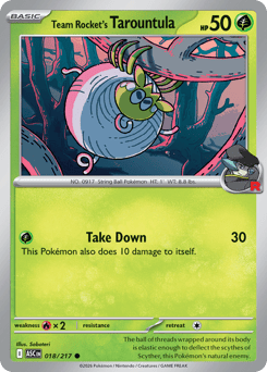 Team Rocket's Tarountula card art