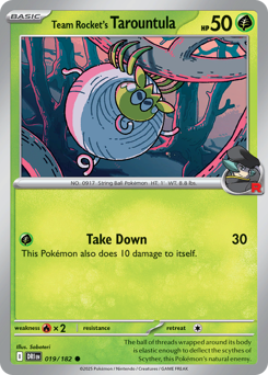 Team Rocket's Tarountula card art