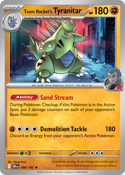 Team Rocket's Tyranitar card art
