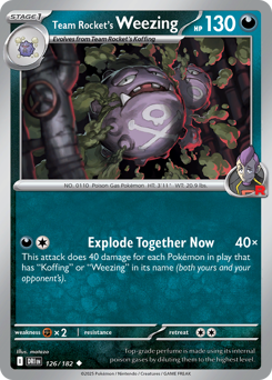 Team Rocket's Weezing card art