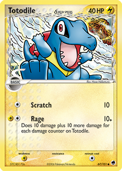 Totodile δ card art