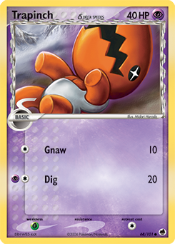 Trapinch δ card art