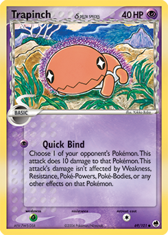 Trapinch δ card art