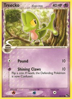 Treecko δ card art