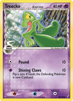 Treecko δ card art