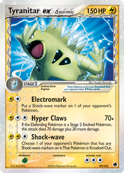 Tyranitar ex δ card art