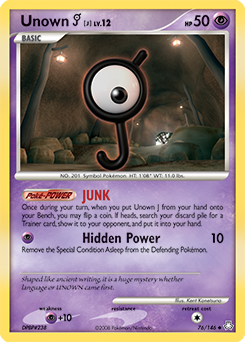 Unown [J] card art