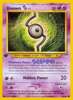Unown [S] card art