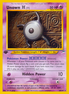 Unown [X] card art
