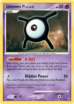 Unown [X] card art