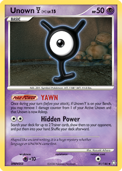 Unown [Y] card art