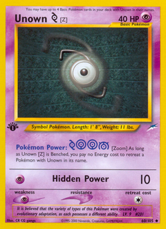 Unown [Z] card art