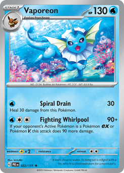 Vaporeon card art