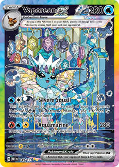 Vaporeon ex card art