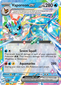 Vaporeon ex card art