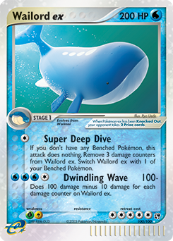 Wailord ex card art