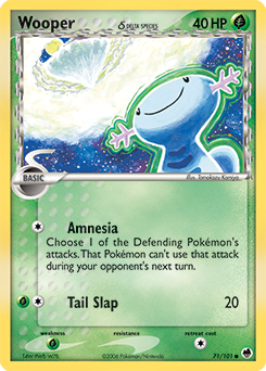 Wooper δ card art