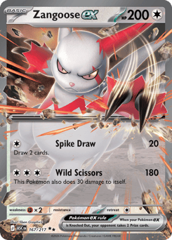 Zangoose ex card art