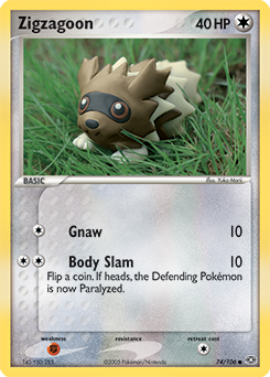 Zigzagoon card art