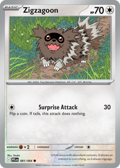 Zigzagoon card art
